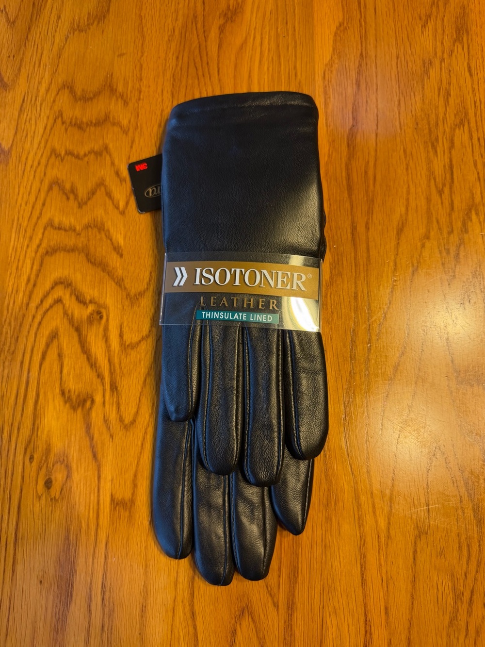 isotoner Black Leather Thinsulate-Lined Women's Gloves